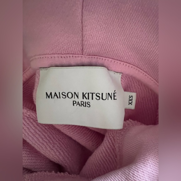 🛍️MAISON KITSUNÉ Pink Fox French Terry Hoodie🛍️ - Picture 6 of 7